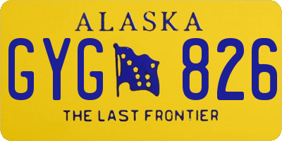 AK license plate GYG826