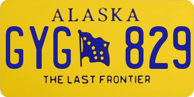AK license plate GYG829