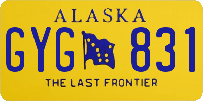AK license plate GYG831