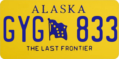 AK license plate GYG833