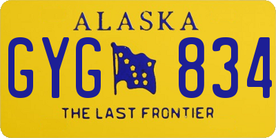 AK license plate GYG834