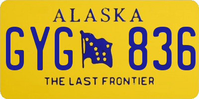 AK license plate GYG836