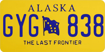 AK license plate GYG838