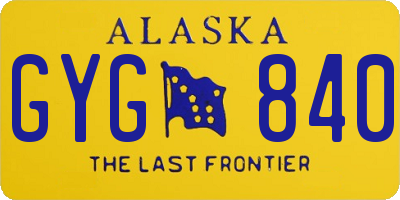 AK license plate GYG840