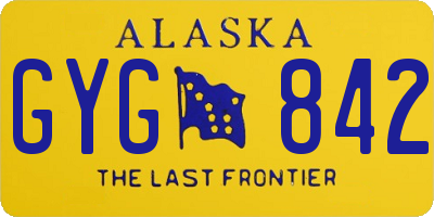 AK license plate GYG842