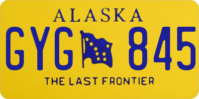 AK license plate GYG845