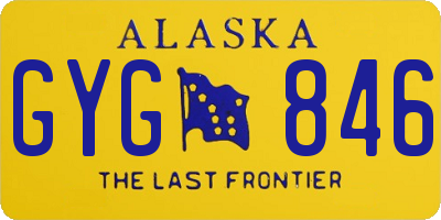 AK license plate GYG846