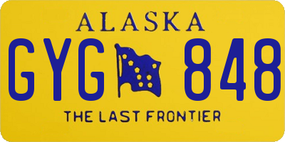 AK license plate GYG848