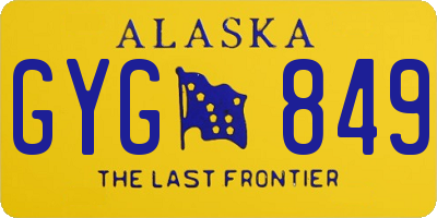 AK license plate GYG849