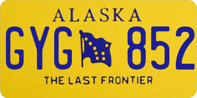 AK license plate GYG852