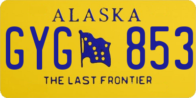 AK license plate GYG853