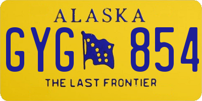 AK license plate GYG854