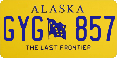 AK license plate GYG857