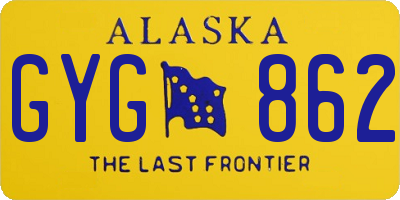 AK license plate GYG862