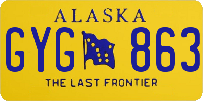 AK license plate GYG863