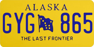 AK license plate GYG865