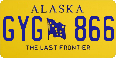 AK license plate GYG866