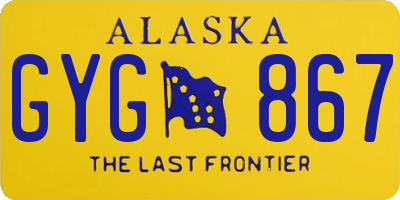 AK license plate GYG867