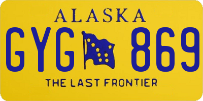 AK license plate GYG869