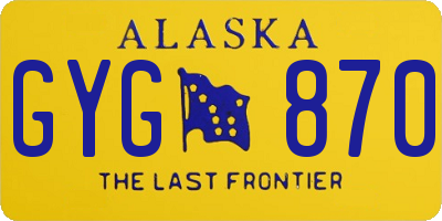 AK license plate GYG870