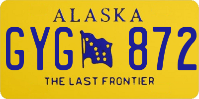 AK license plate GYG872