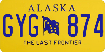 AK license plate GYG874