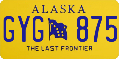 AK license plate GYG875