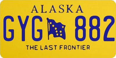 AK license plate GYG882