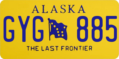 AK license plate GYG885