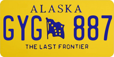 AK license plate GYG887