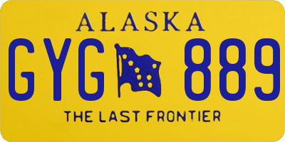 AK license plate GYG889