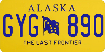 AK license plate GYG890