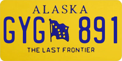 AK license plate GYG891