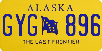 AK license plate GYG896