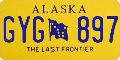 AK license plate GYG897