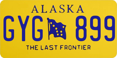 AK license plate GYG899