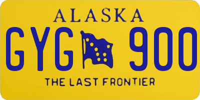 AK license plate GYG900