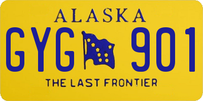 AK license plate GYG901