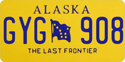 AK license plate GYG908