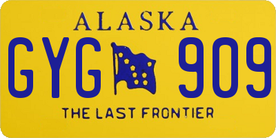 AK license plate GYG909