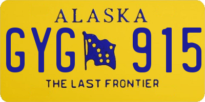 AK license plate GYG915