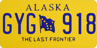 AK license plate GYG918