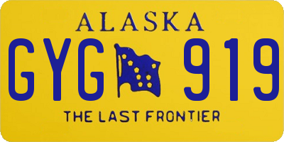 AK license plate GYG919