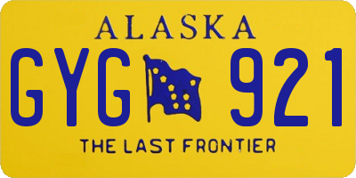 AK license plate GYG921
