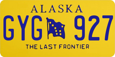 AK license plate GYG927
