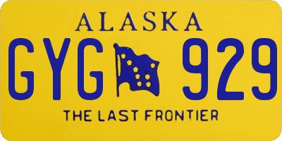 AK license plate GYG929