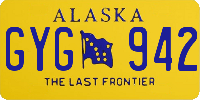 AK license plate GYG942
