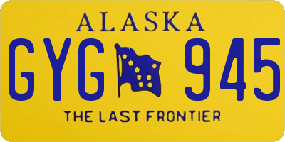 AK license plate GYG945