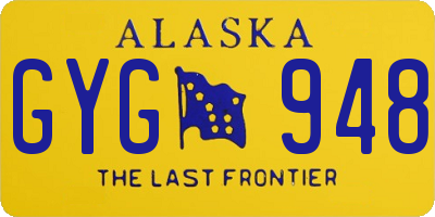 AK license plate GYG948