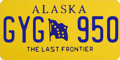 AK license plate GYG950